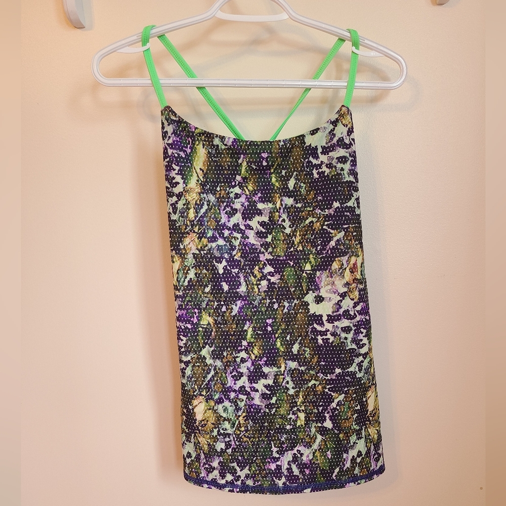 🌟Rare Lululemon Purple & Green Tank 15" pit to pit